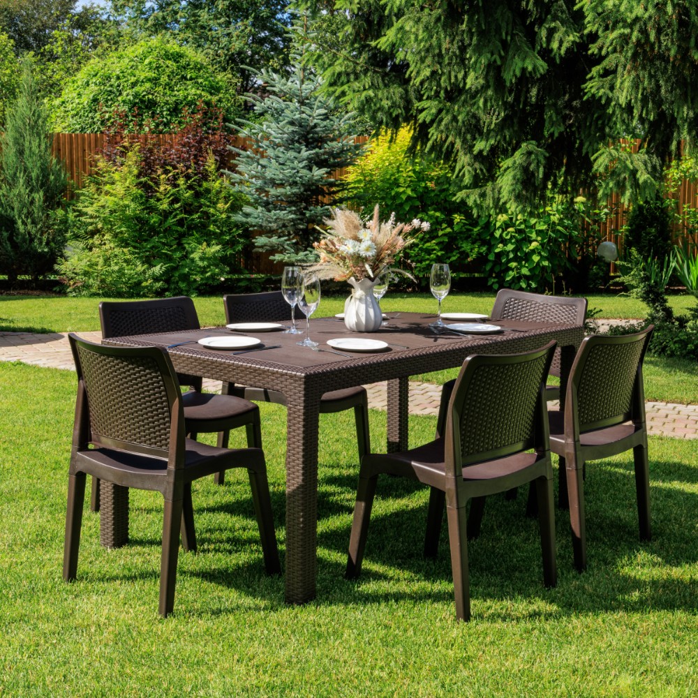 Обеденный комплект Royal Family JULY M коричневый 5